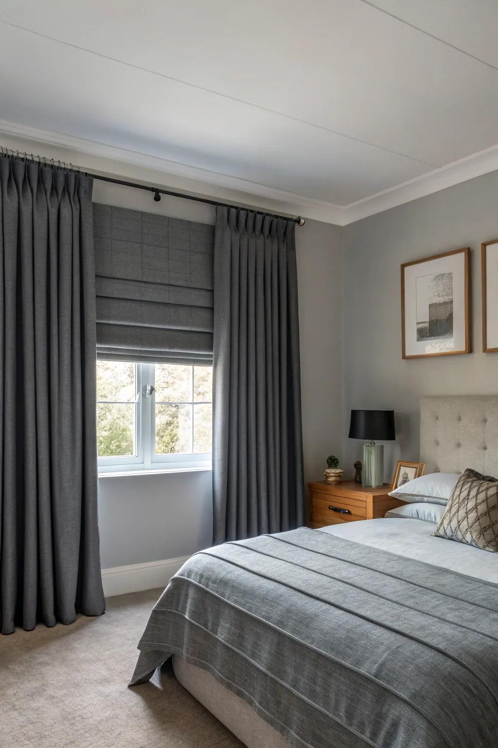Employing diverse grey shades builds dimension and captivation.