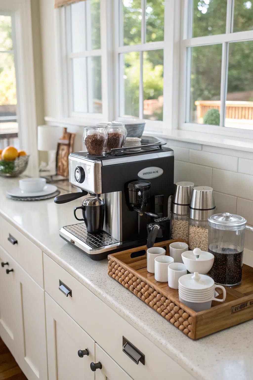 A well-organized coffee corner simplifies and enhances your mornings.