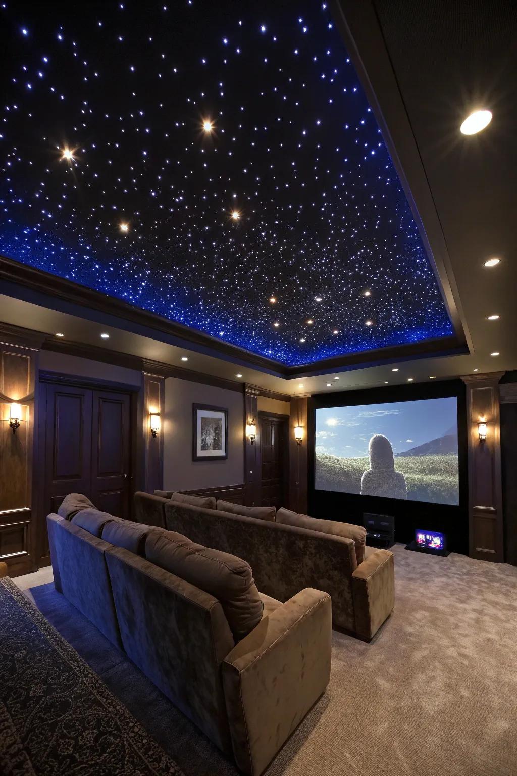 Transform your ceiling into a captivating starry scene.