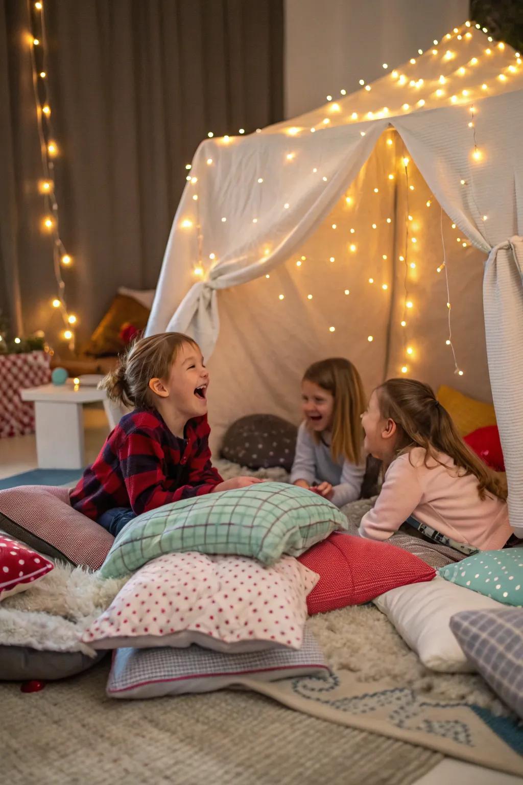 An indoor campout transports the excitement of the outdoors into your home.