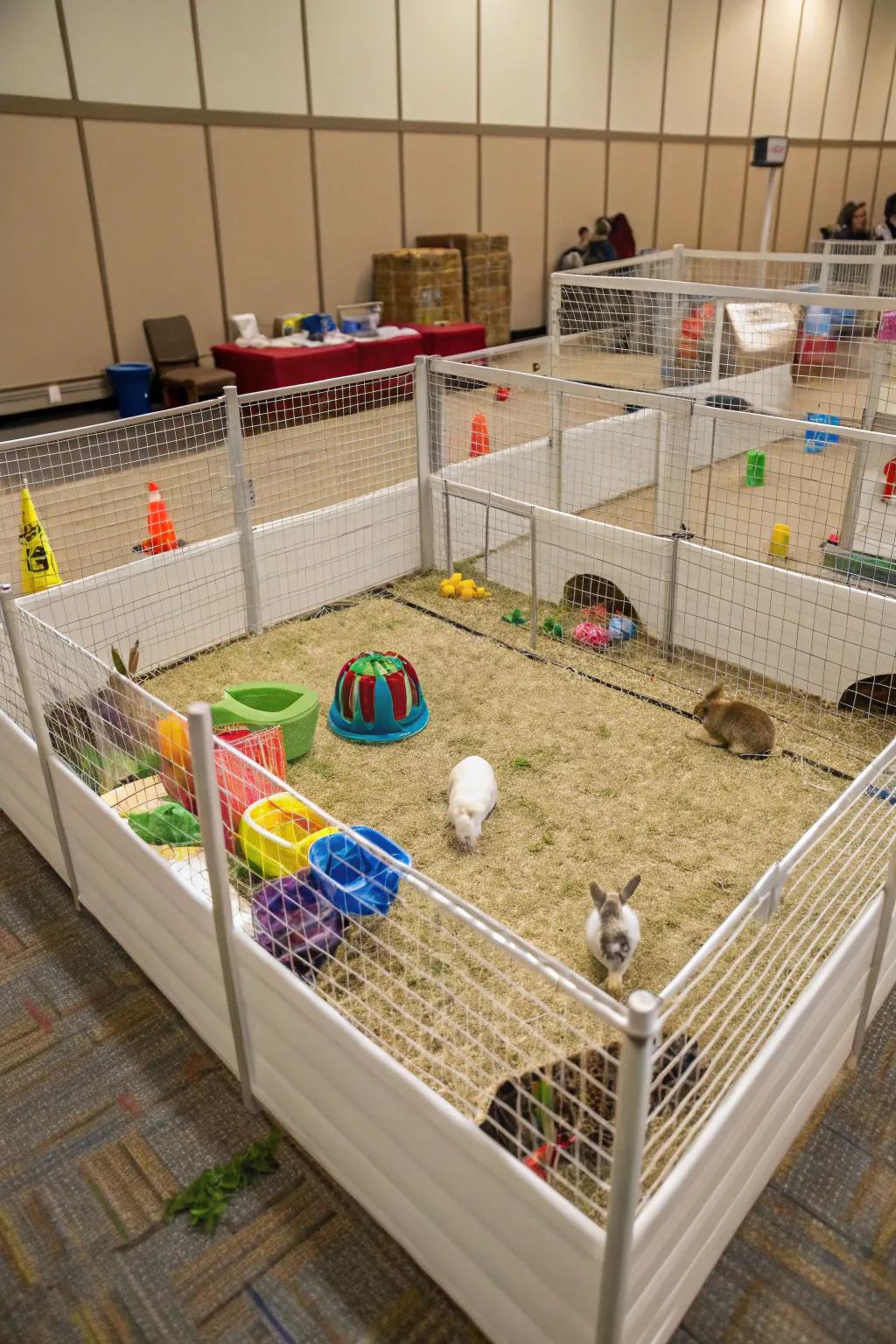 A roomy play zone guarantees your rabbit remains energetic and robust.