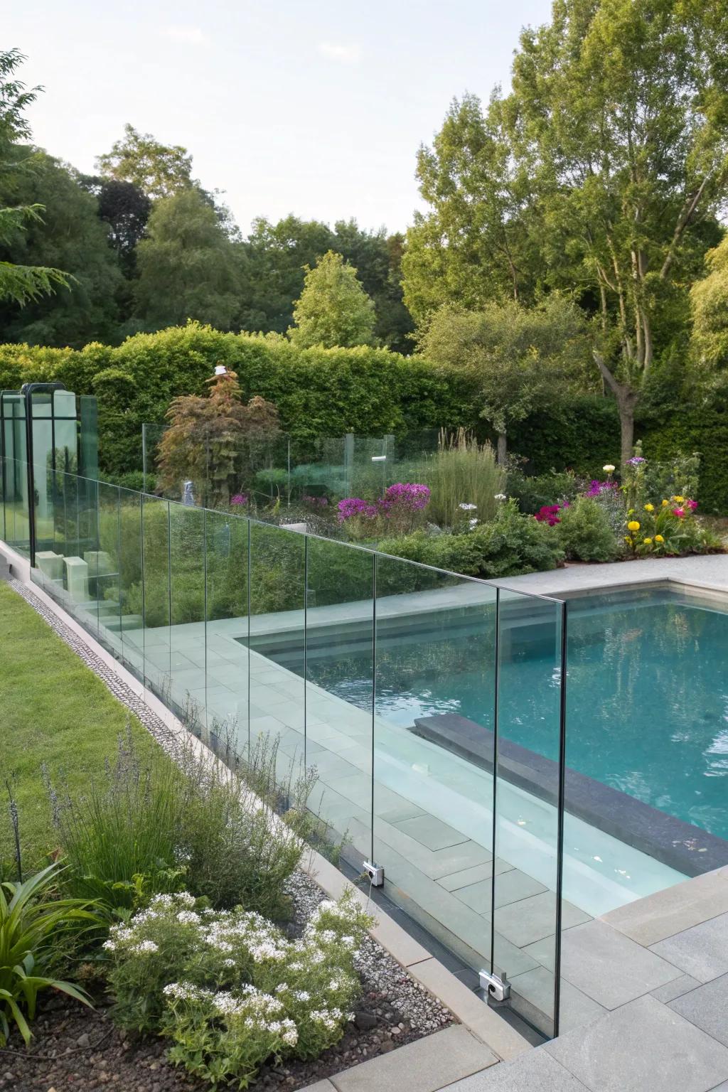 See-through surrounds deliver a modern aesthetic while maintaining unobstructed sightlines.