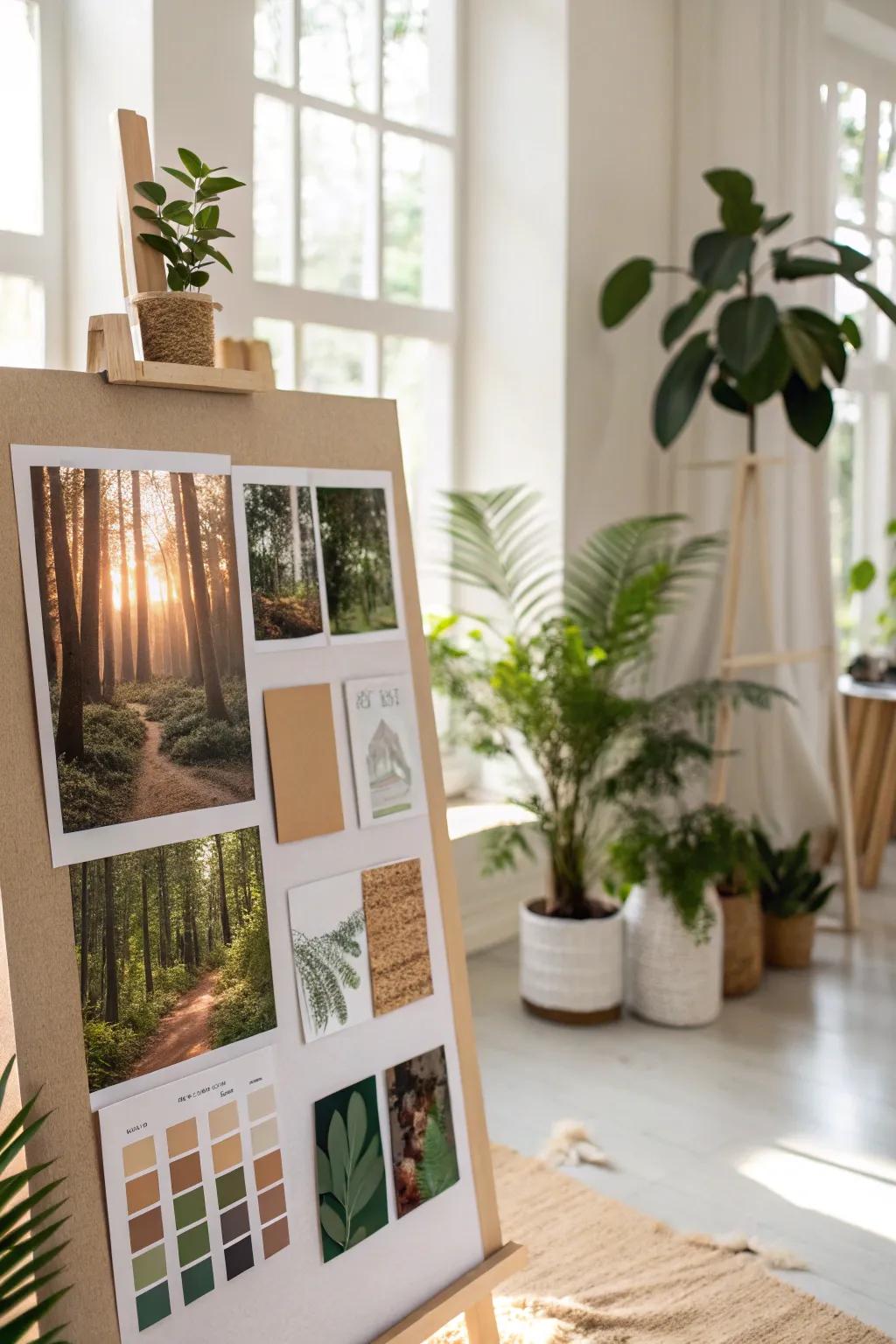 Gain inspiration from nature with a board filled with verdant and earthy tones.