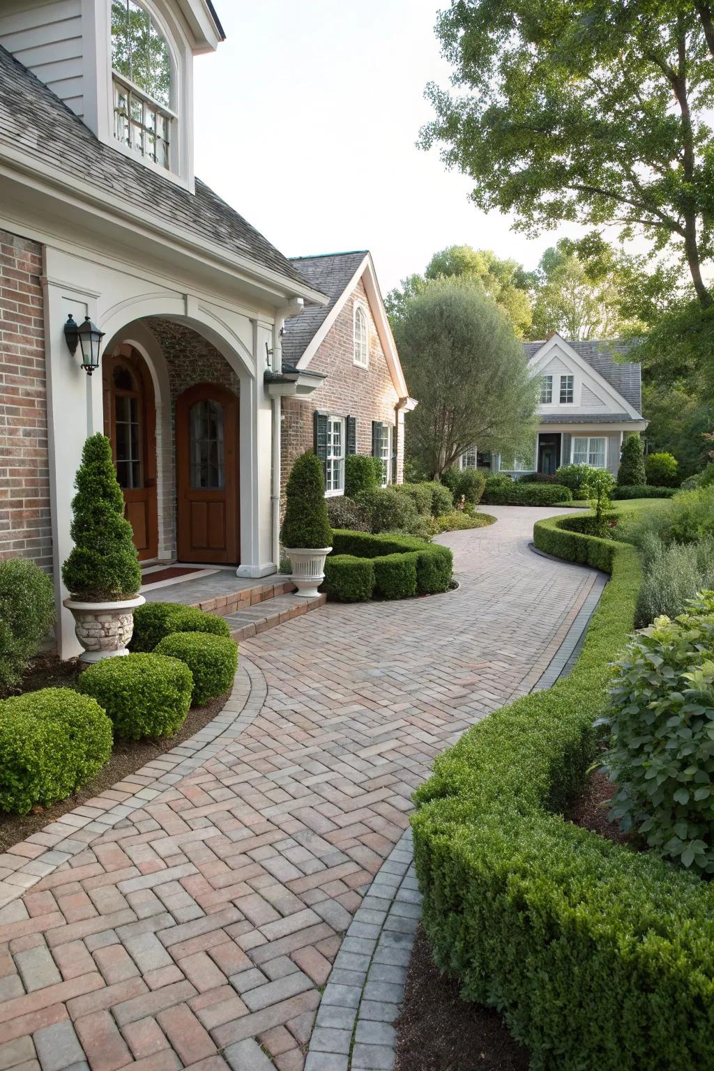 Classic modular designs infuse this home's entryway with enduring elegance.