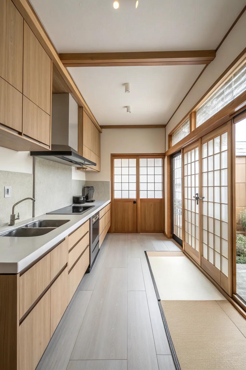 A Japanese kitchen that champions simplicity in every detail.