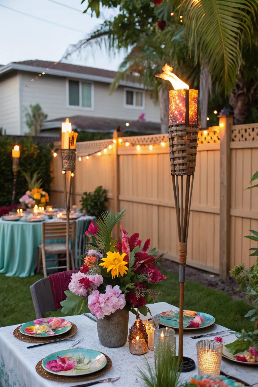 Conjure up an island escape with a Tropical Luau party.