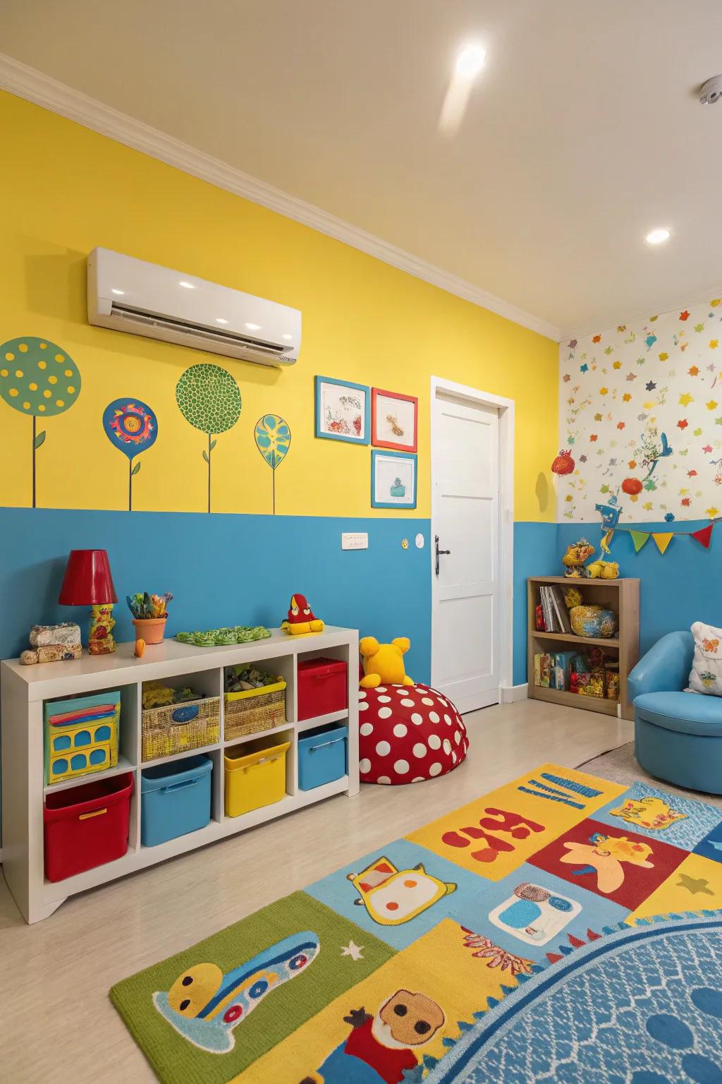 Bright hues inject vitality and spirit into a child's personal space.