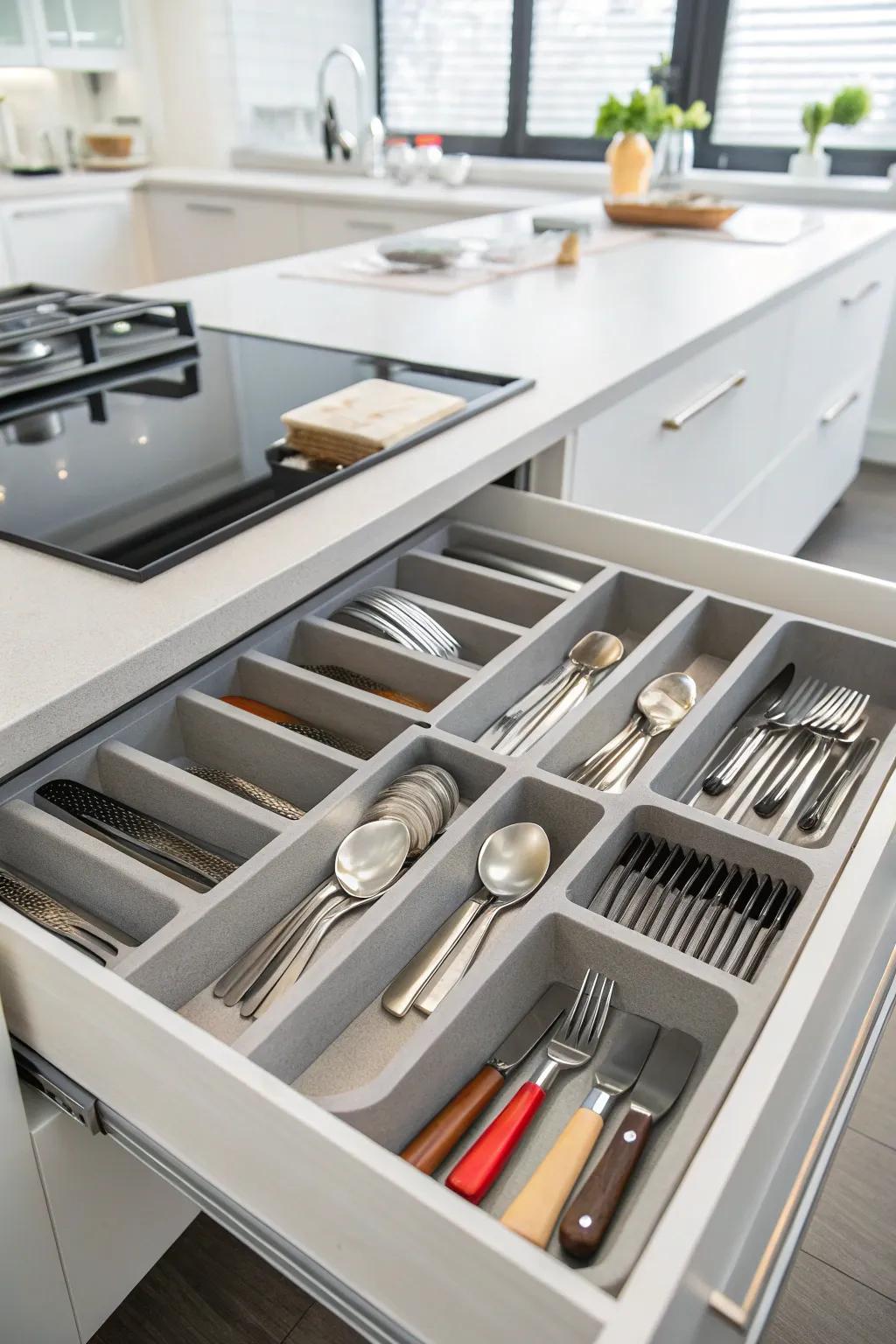 Cutlery keepers ensure your kitchen tools are organized and within easy reach.