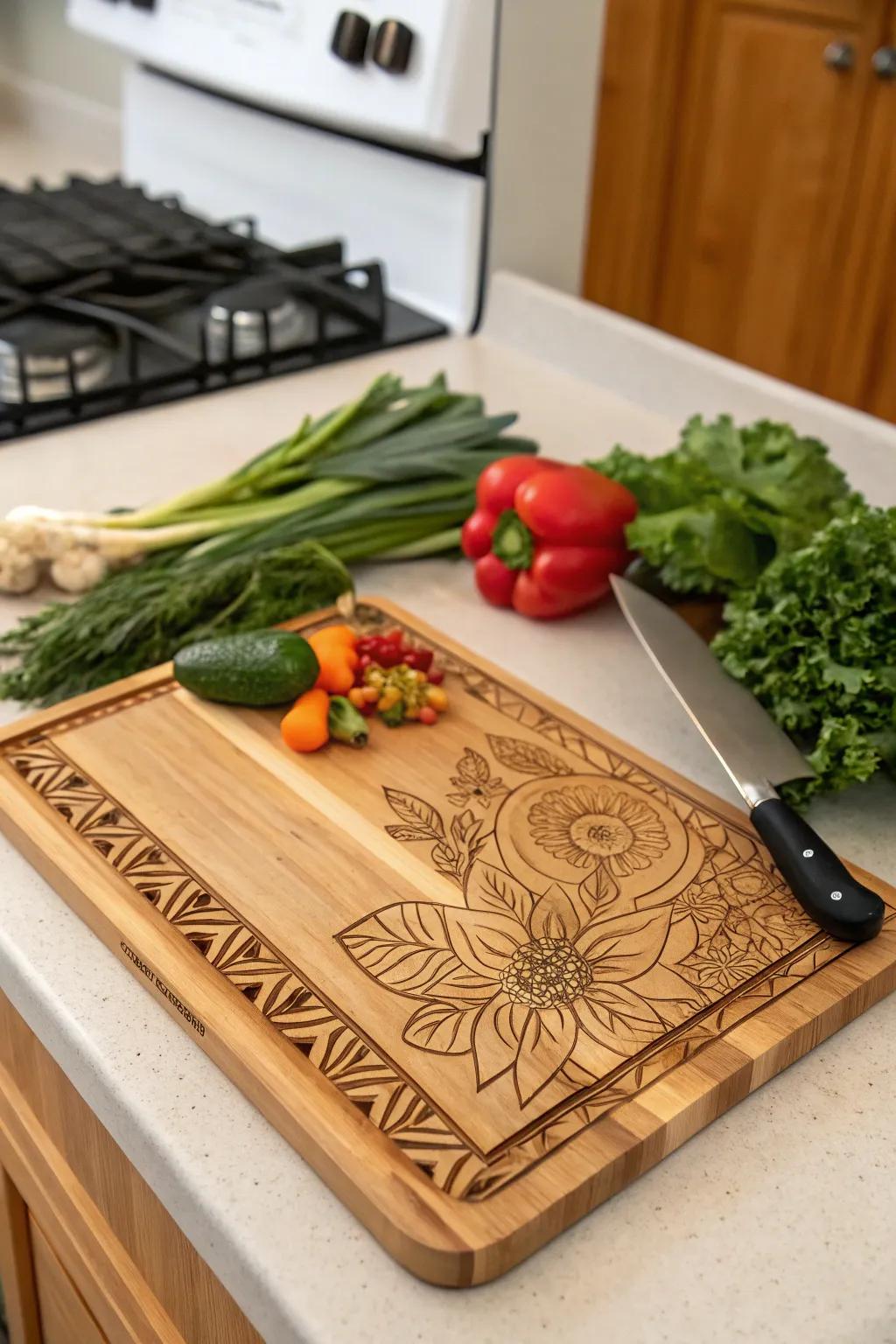 A custom cutting station is a practical and heartwarming gift.