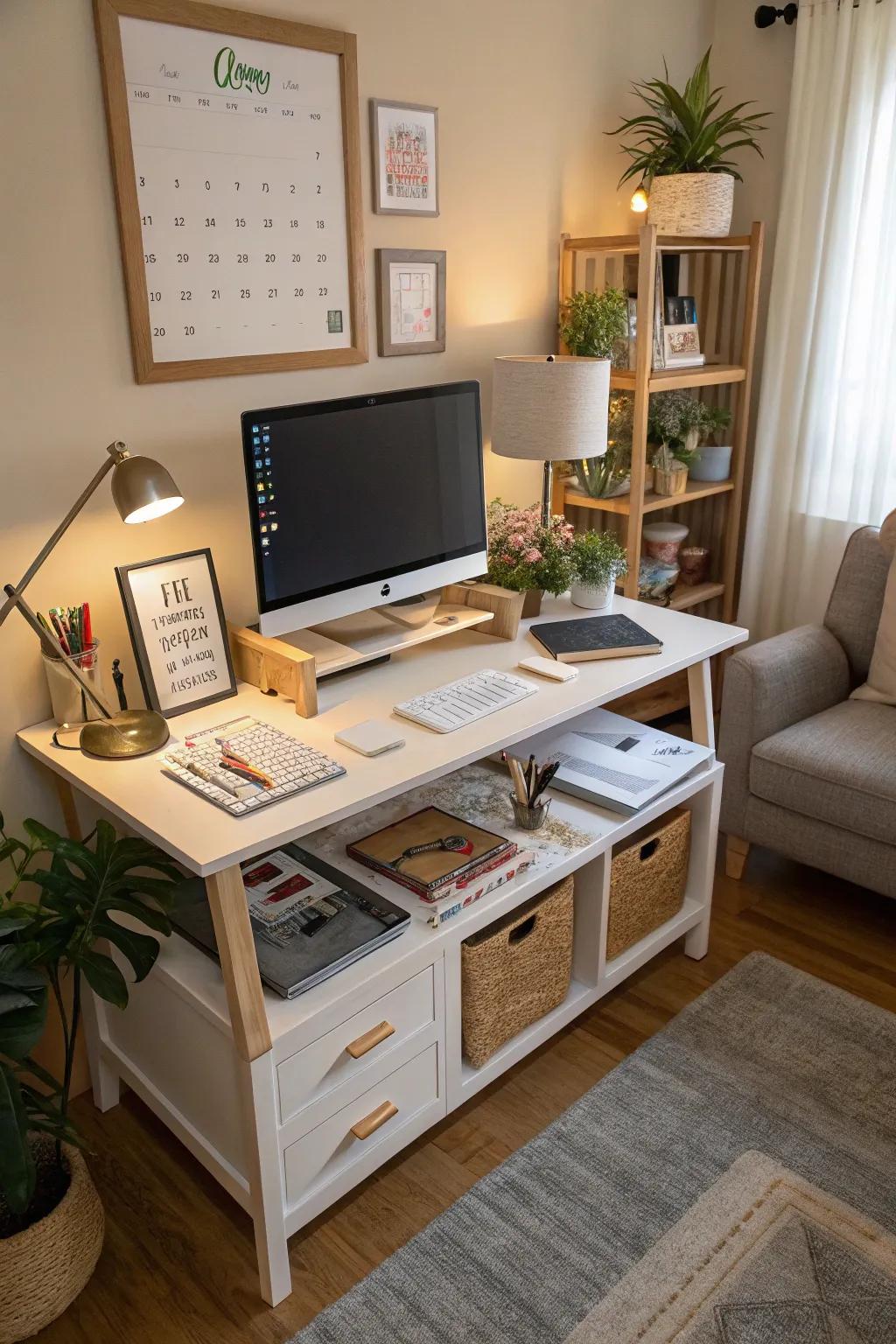 Create a space that effortlessly shifts between work and play.