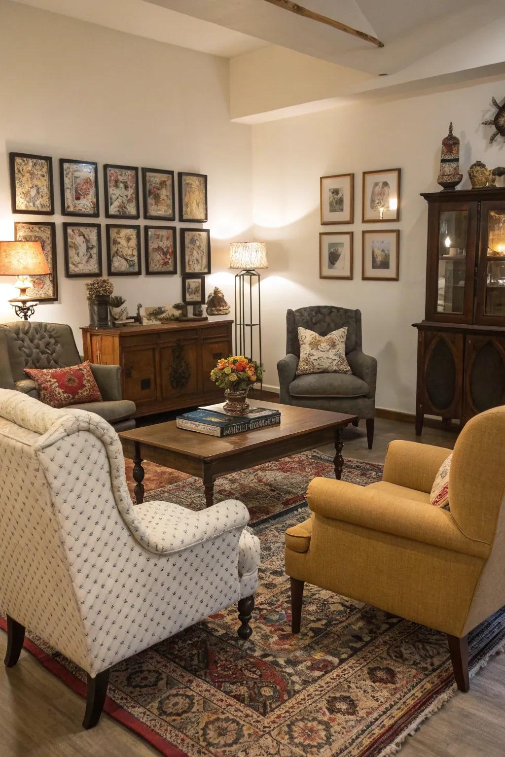 Merge various chair styles for a uniquely tailored appearance.