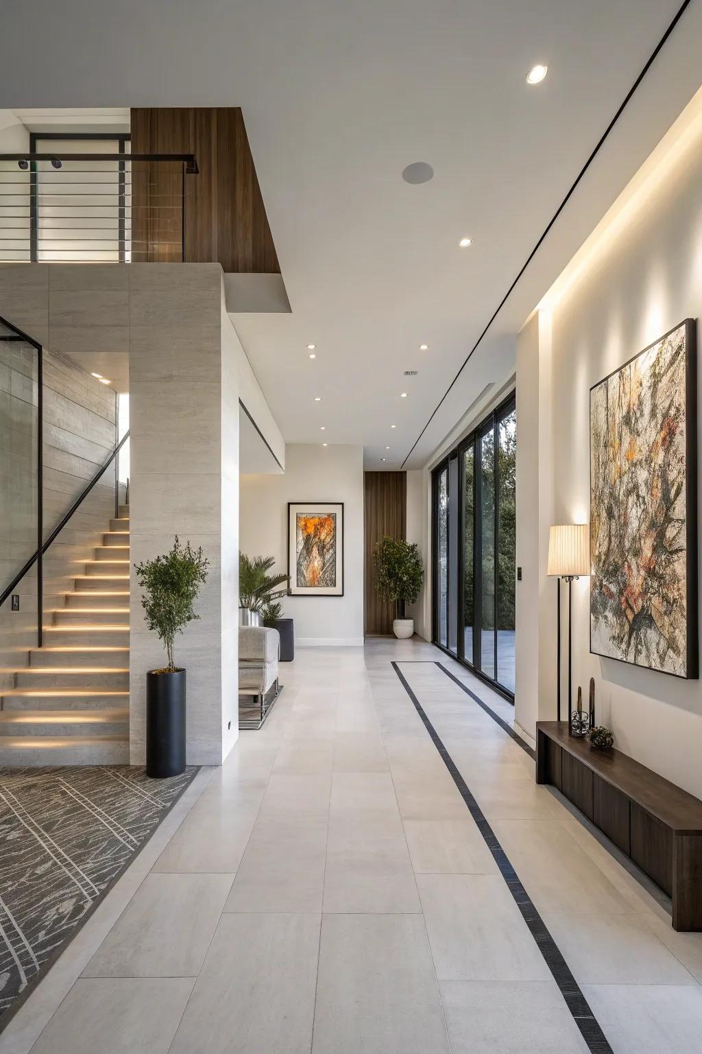 A minimalist entryway demonstrating simplicity and elegance