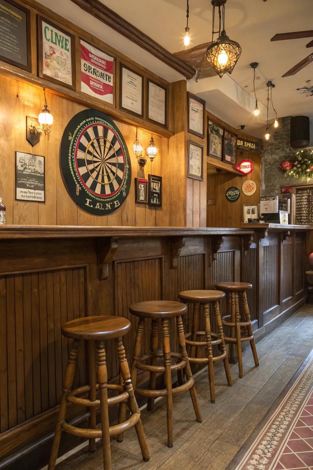 Bring the charm of a classic pub into your man cave.