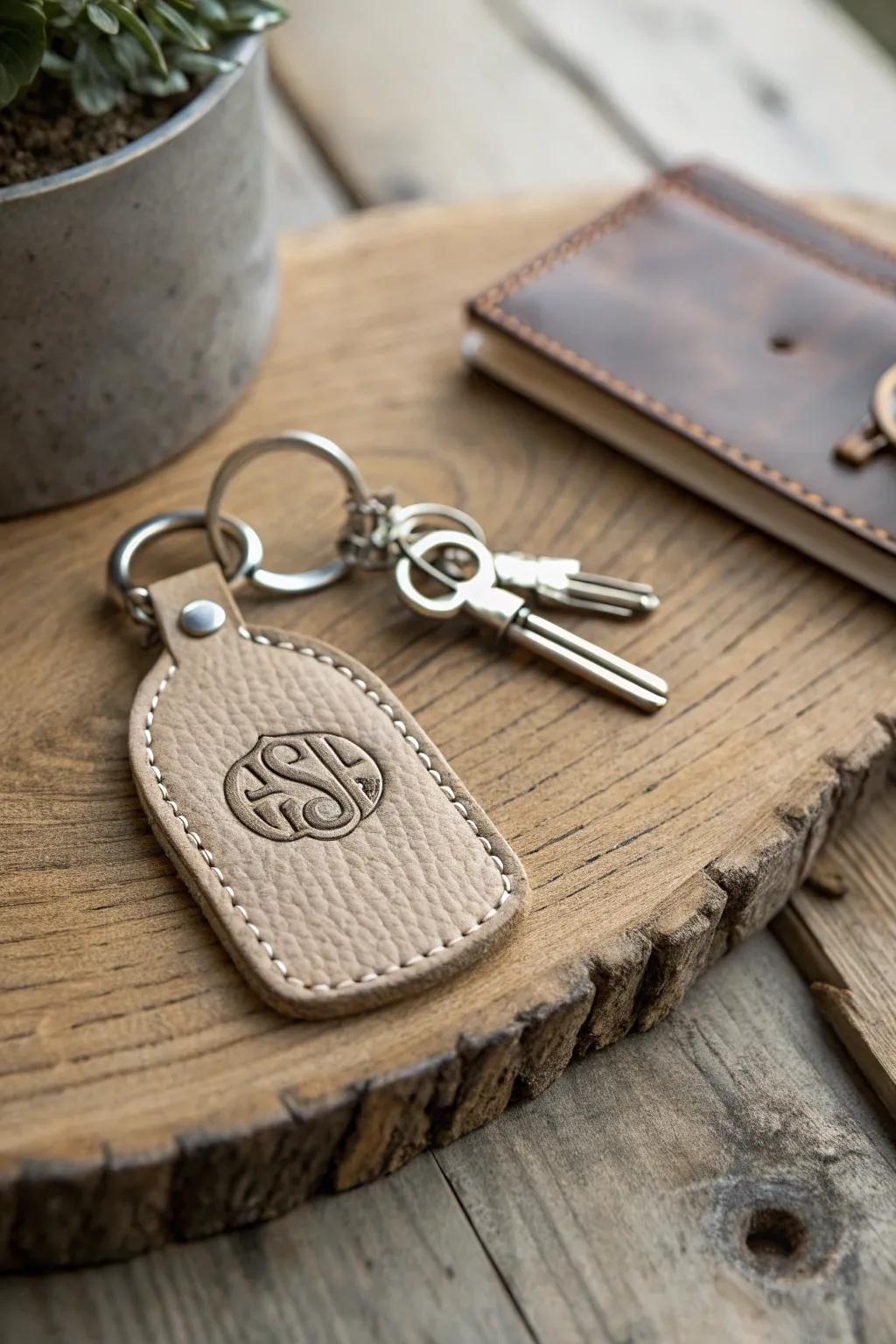 A personalized keyring enhances the elegance of everyday carry.
