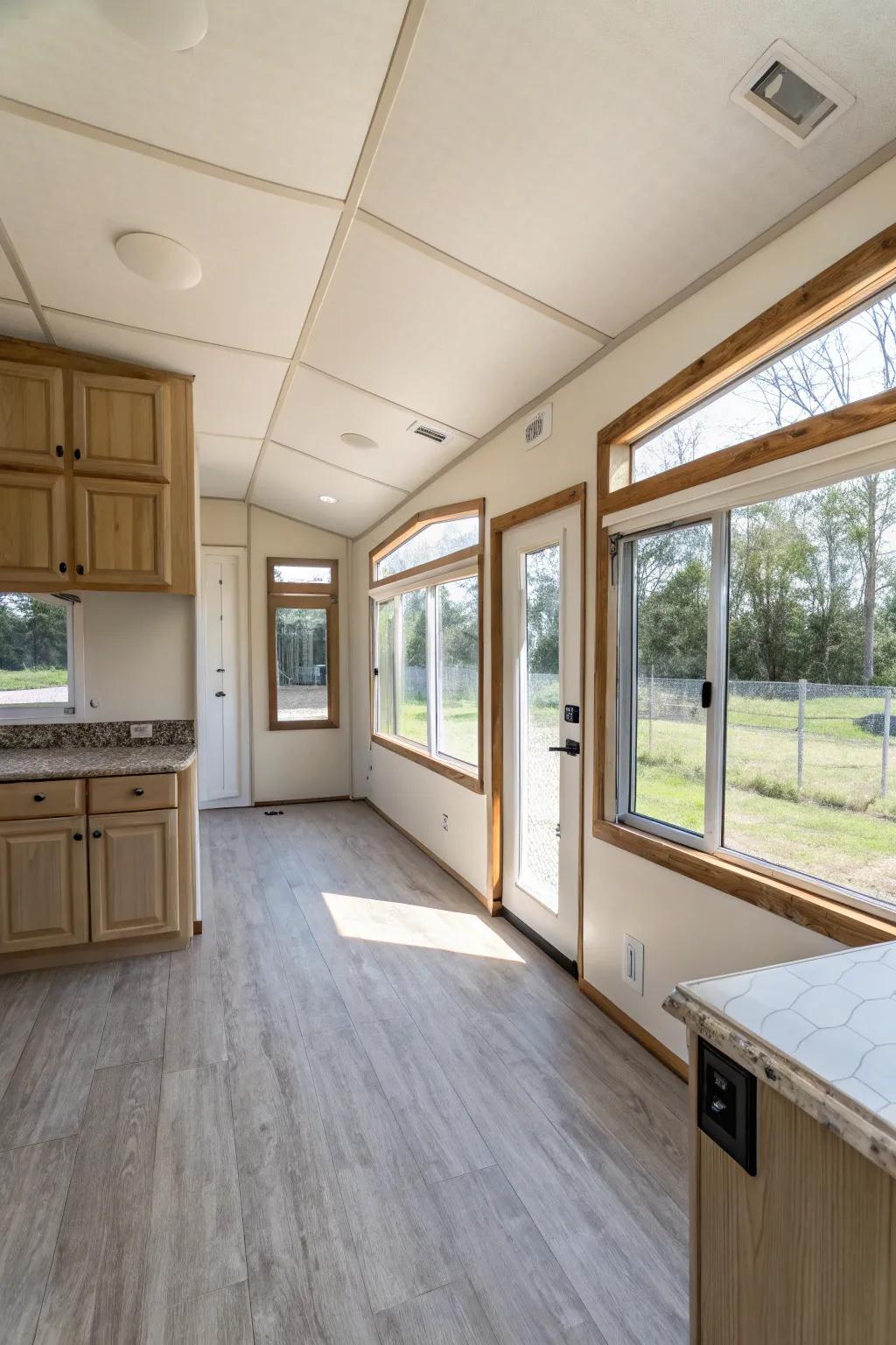 Establishing a more open layout will help your mobile home feel larger and more inviting.