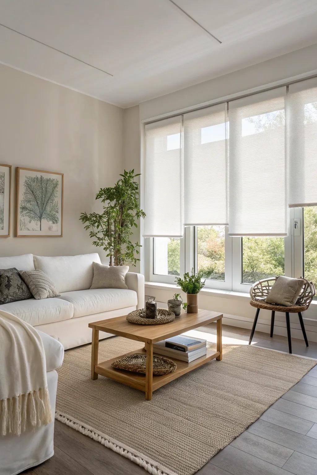 Streamlined blinds introduce an element of minimalism to any setting.