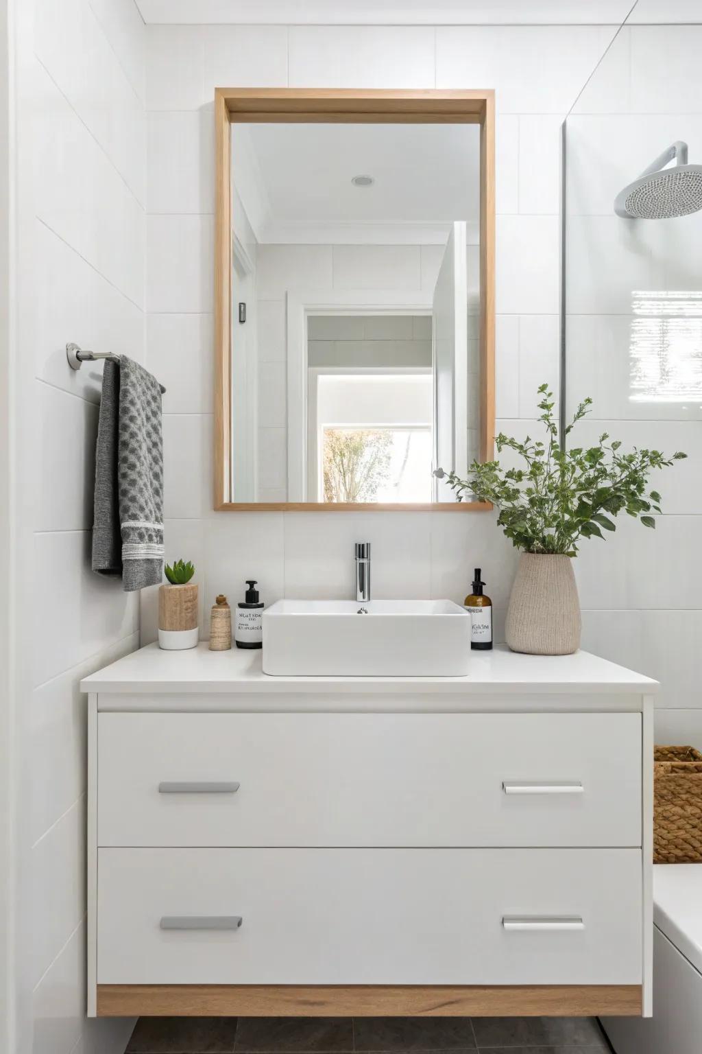 Simple design transforms plainness into sophistication.