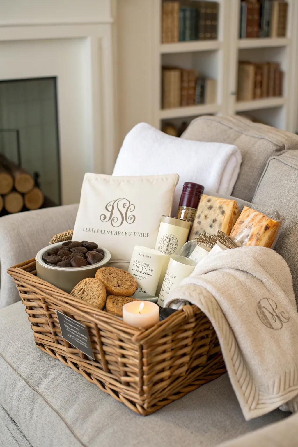 Personalized gift hampers overflowing with affection.