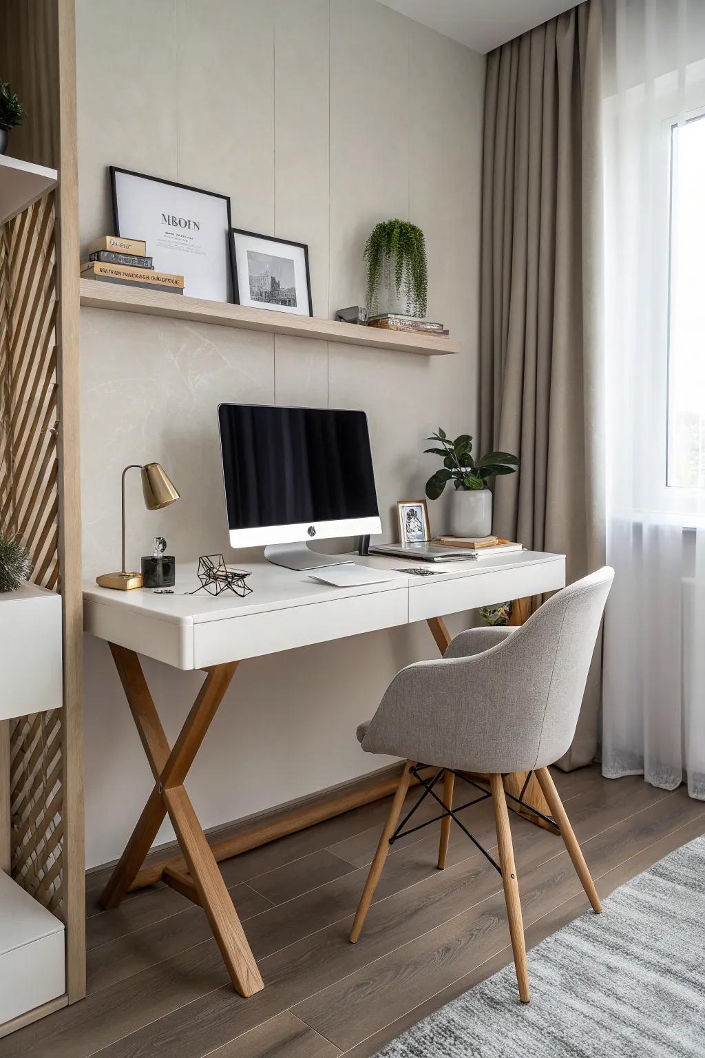 Minimalism at its best for a clutter-free workspace.