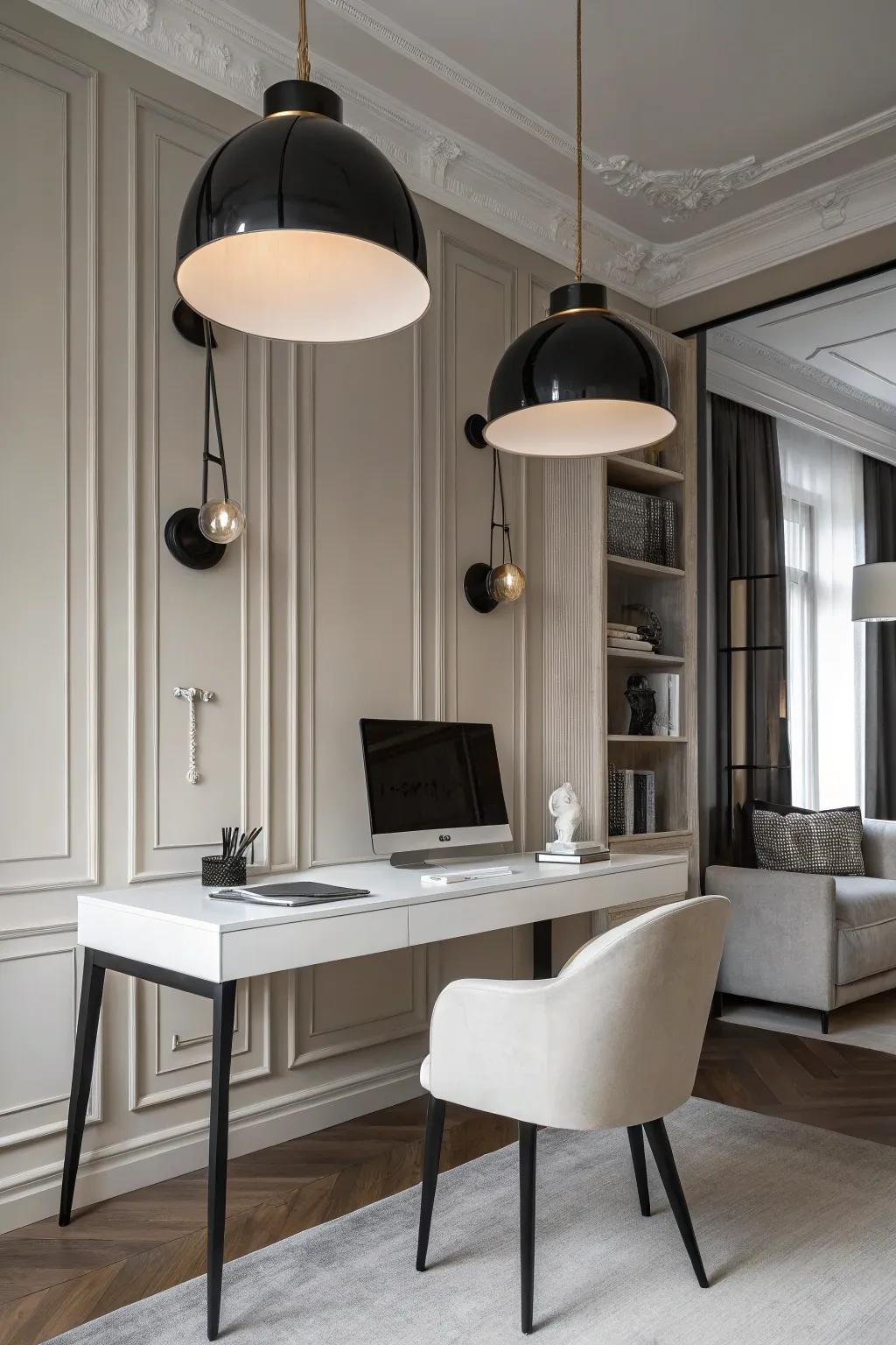 Realize a modern minimalist style with streamlined pendant lights.