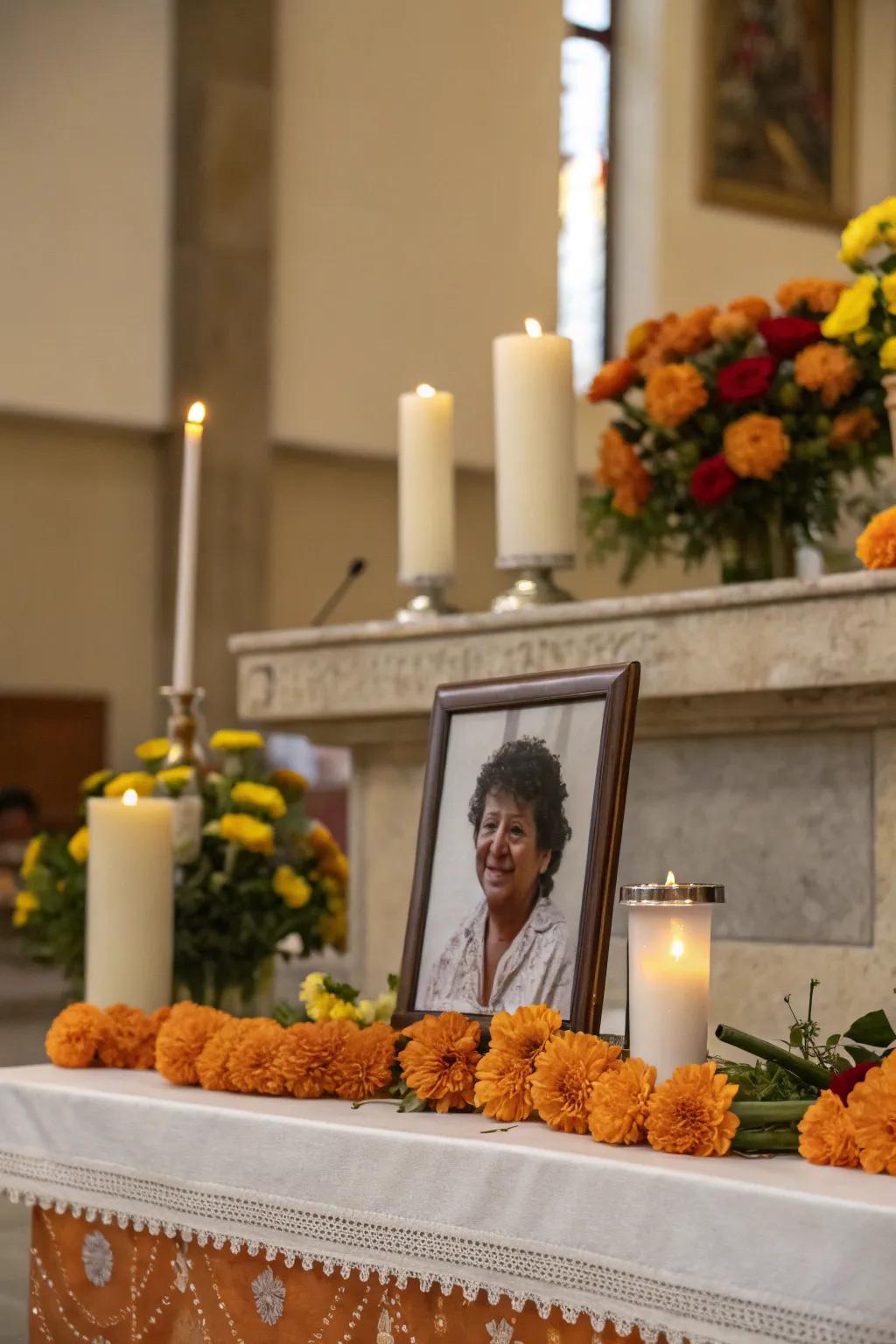 Infuse your ofrenda with cherished photographs as the main focal point.