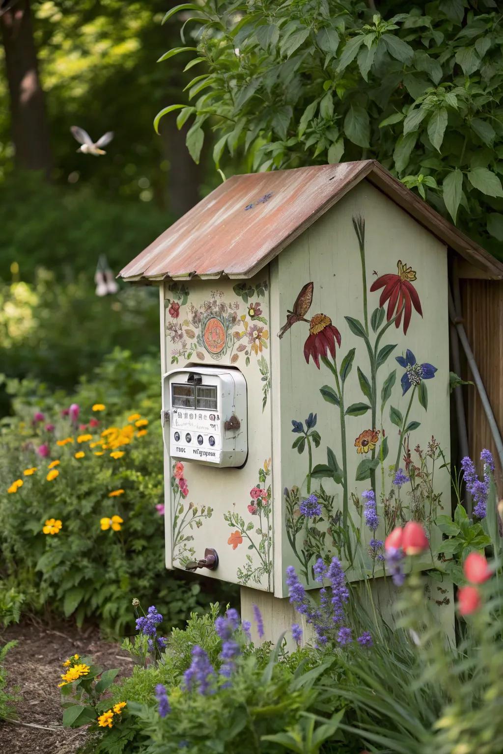 An enchanting bird sanctuary cover infuses charm into any garden.