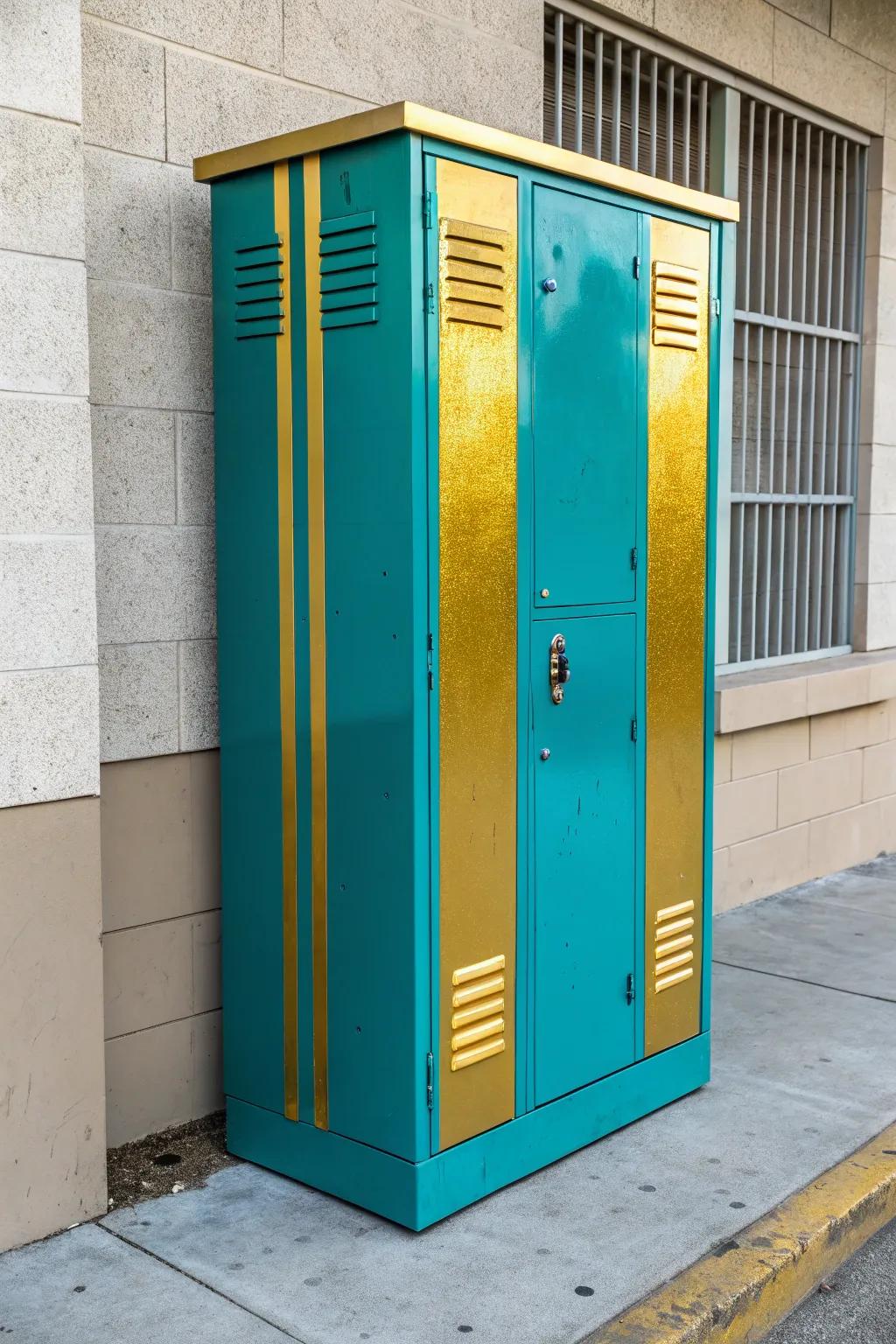 Create impact with vibrant hues like cyan and shimmer.