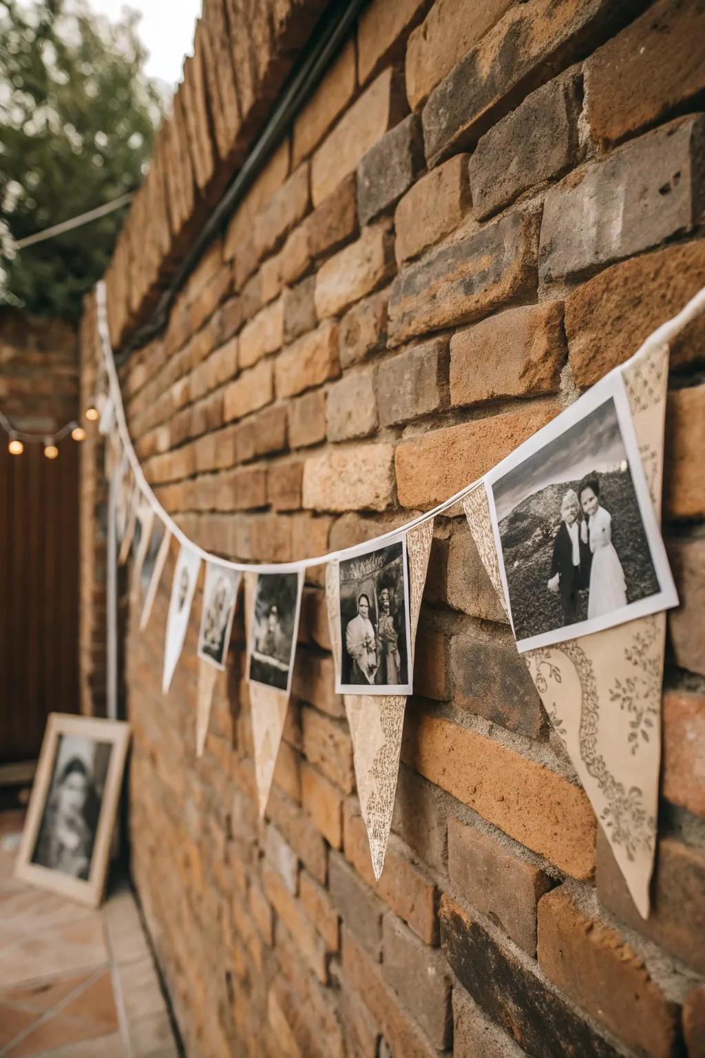 A timeless collage display featuring nostalgic monochrome images.