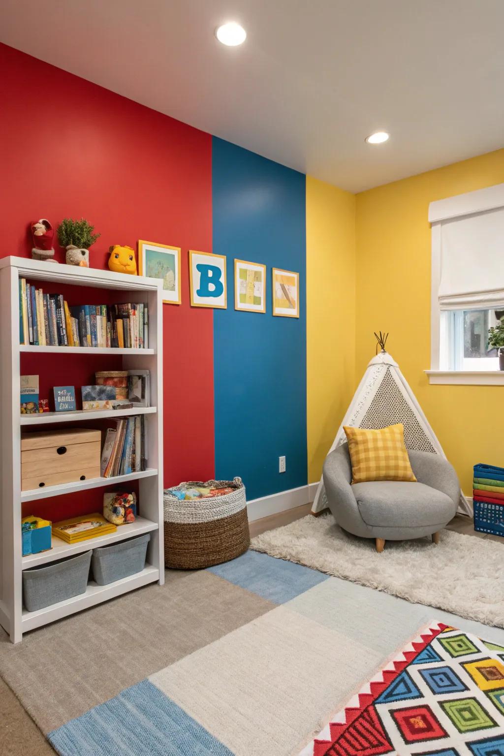 Color sections can highlight fun spots and add a playful element.