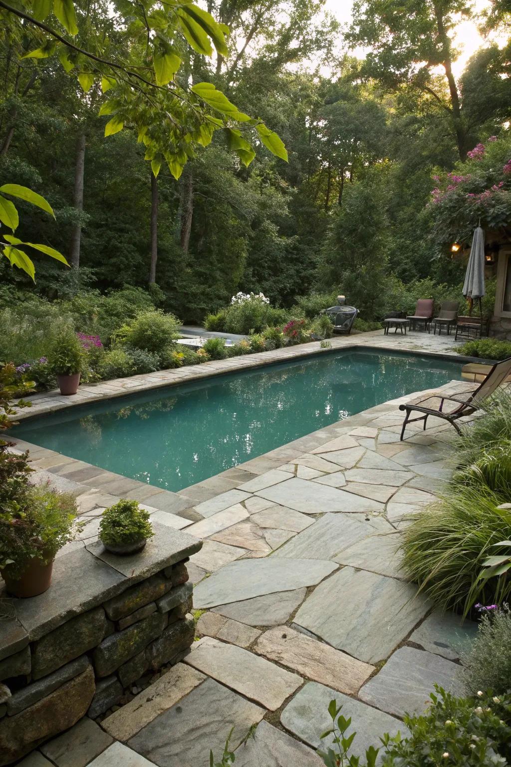 Stone surfaces offer both elegance and lasting durability for any pool environment.