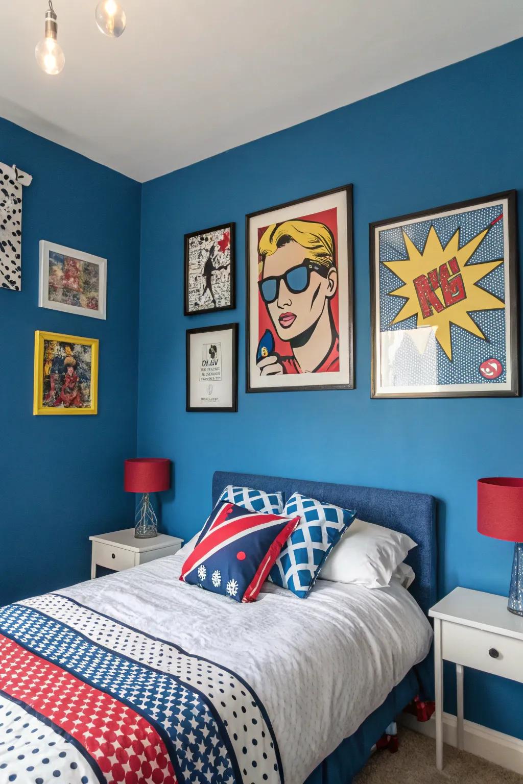 A daring splash of color instantly provides that pop art feel.