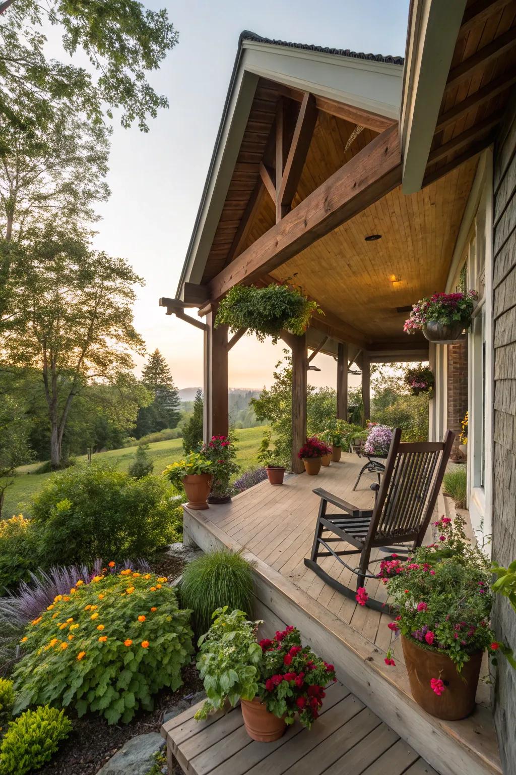 Timeless beauty with a gabled roof design.