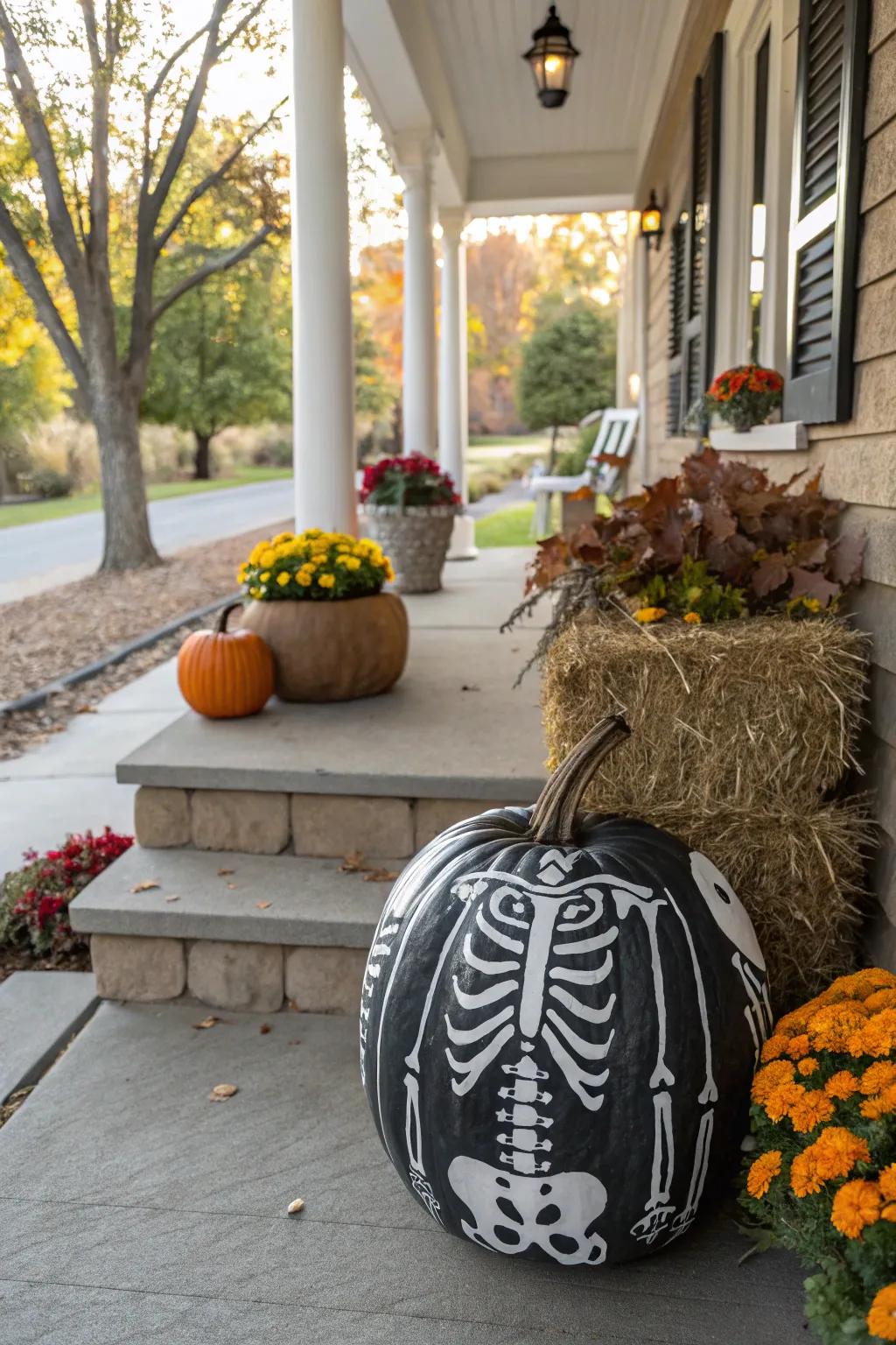 X-Ray pumpkin design for a spooky touch