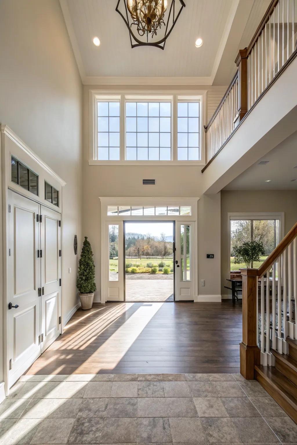 Removing walls can really open up an entryway, making it much more inviting.