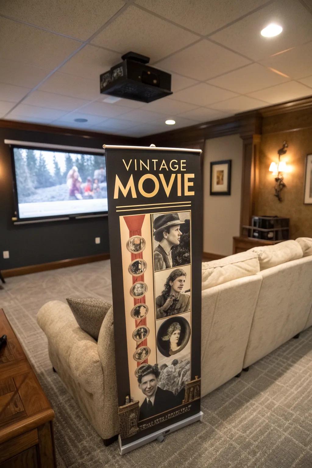 With a movie-themed retractable banner, you can create a cinematic ambiance.