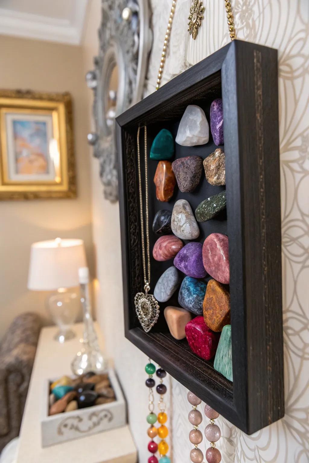 A display case that transforms rocks into a showcase