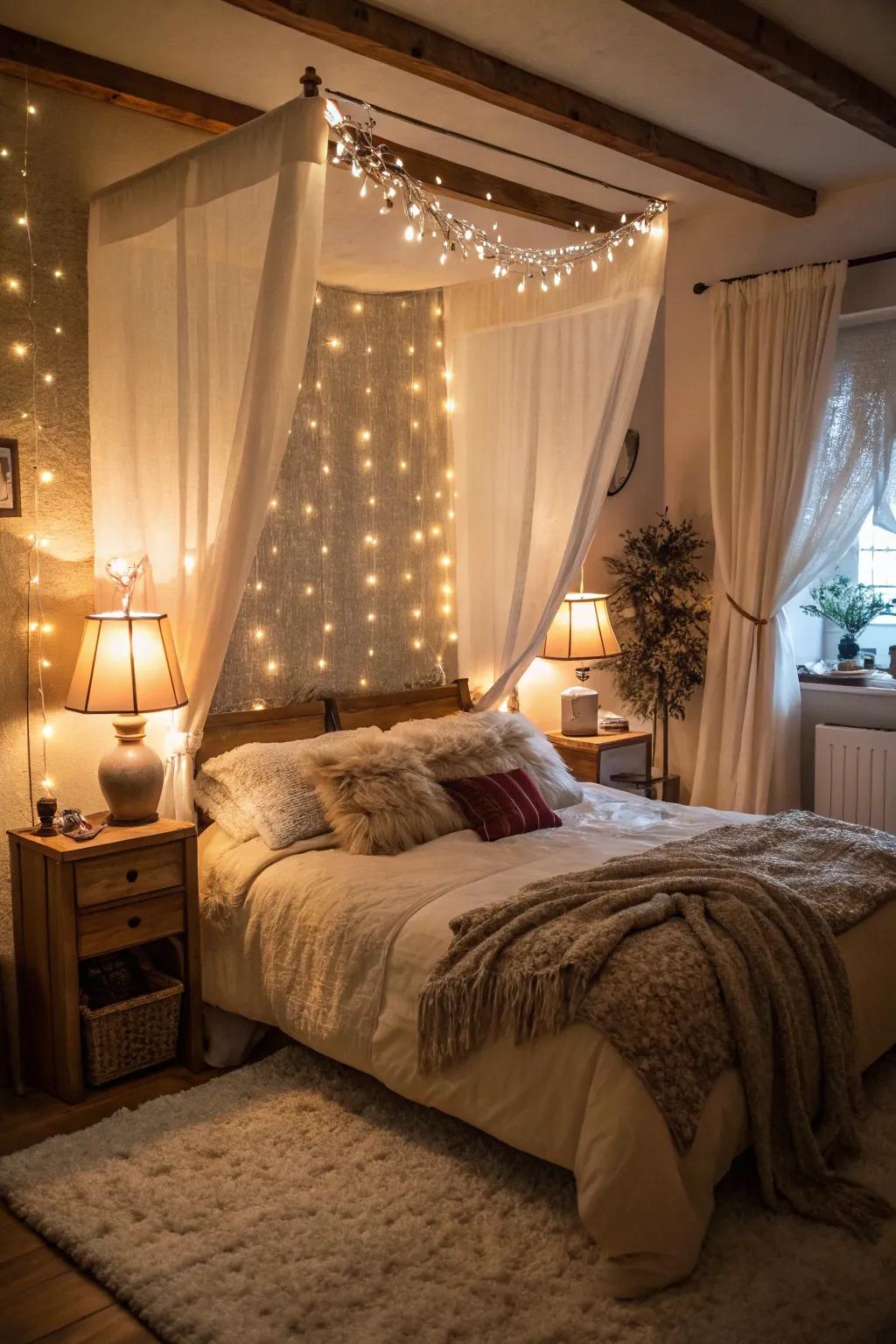 Soft lighting brings a warm and welcoming feel.