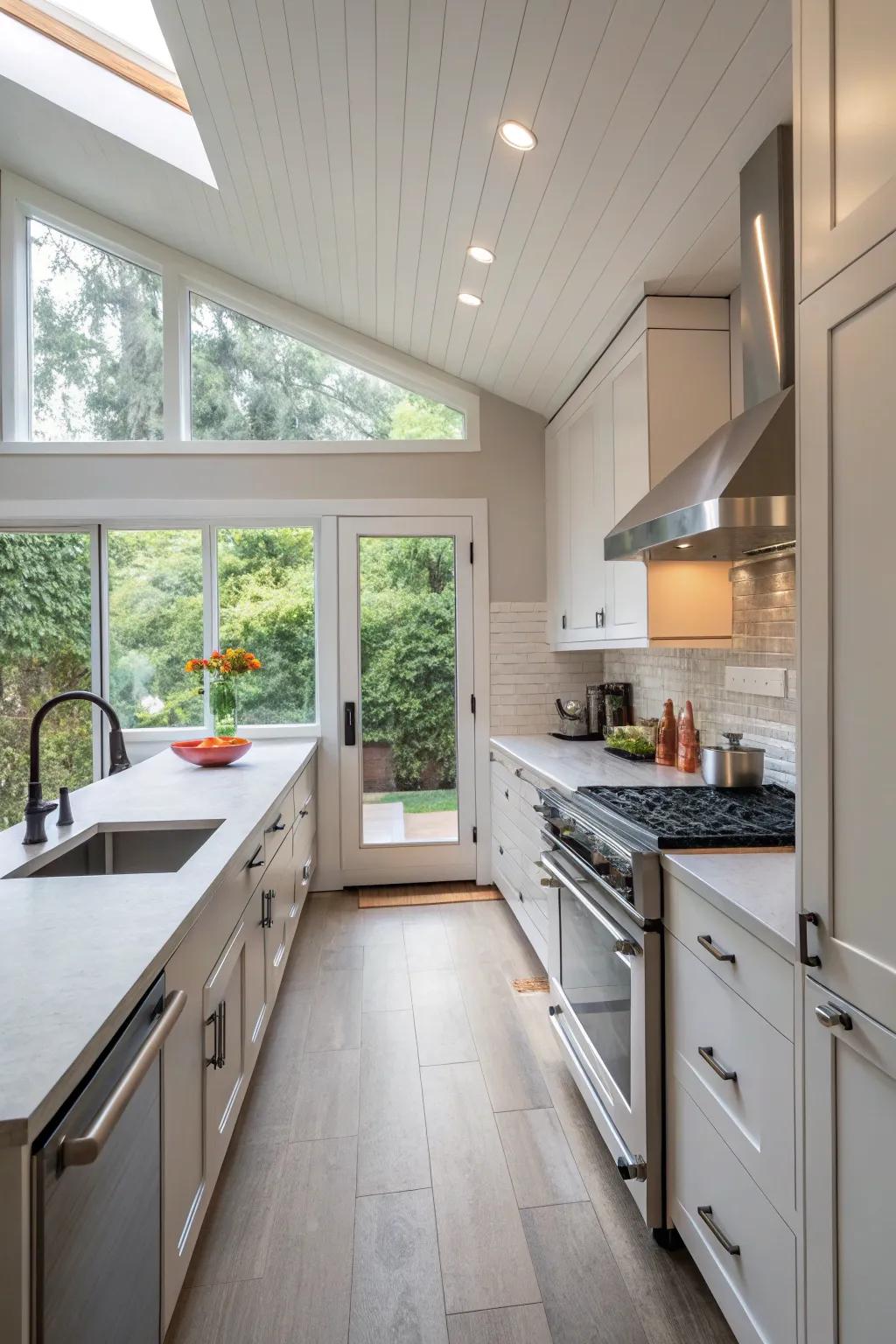 A kitchen bump-out creates a spacious and inviting cooking area.