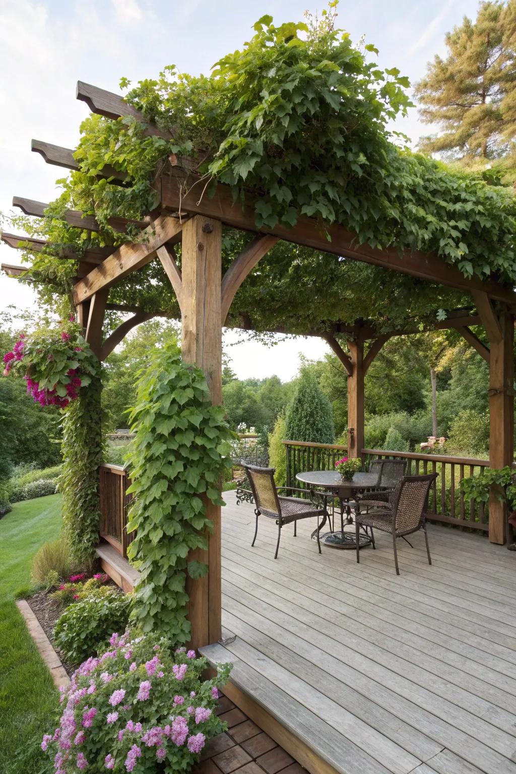 A pergola provides a stylish answer for shaded comfort.