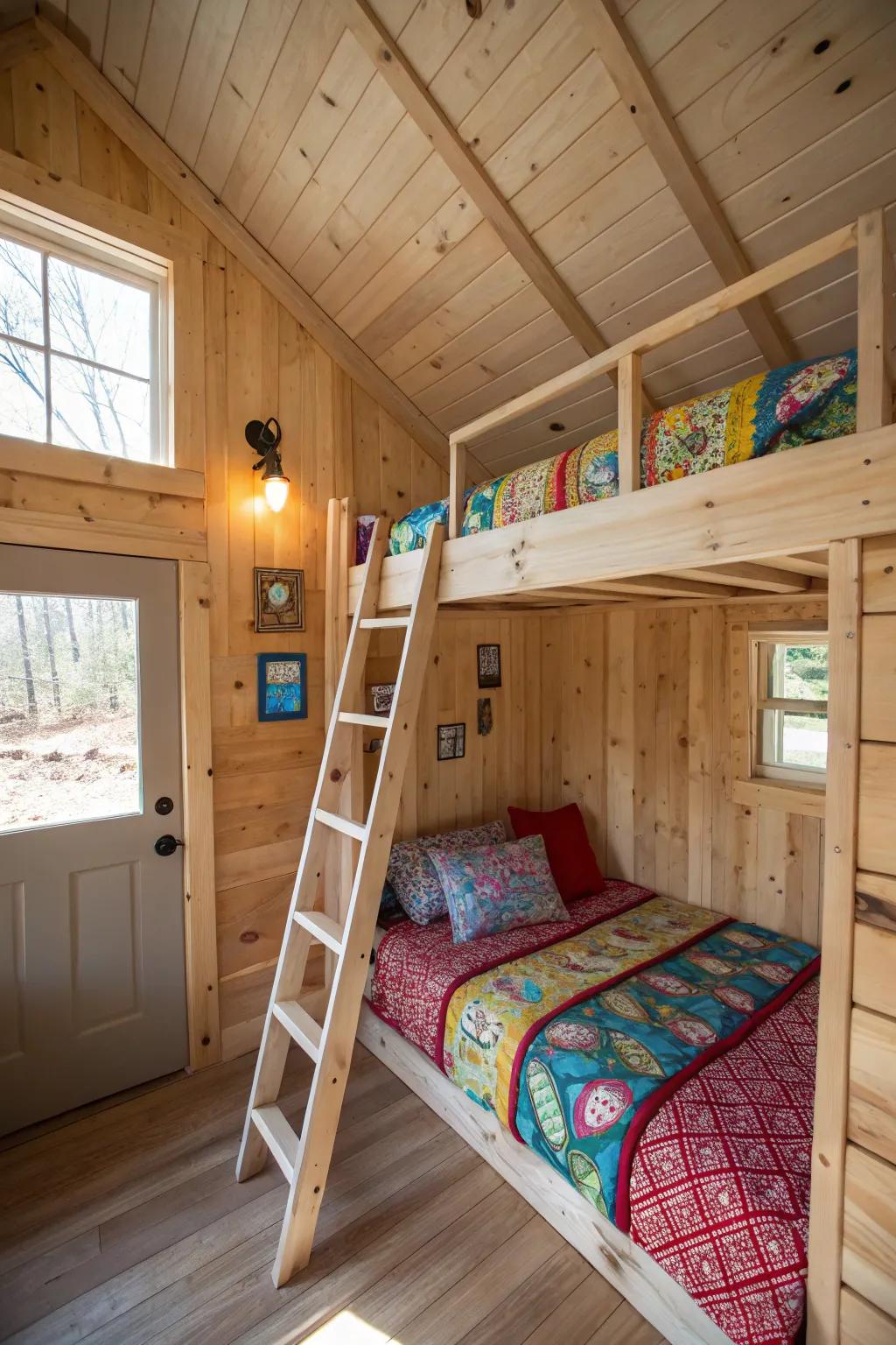 Loft beds free up valuable floor space for other activities.