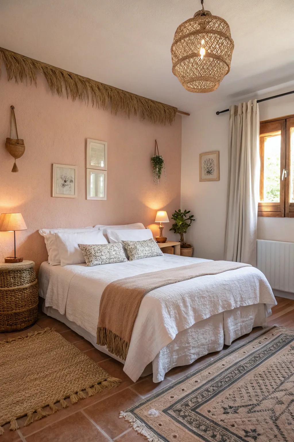 A bedroom showcasing soft hues for ultimate peace.