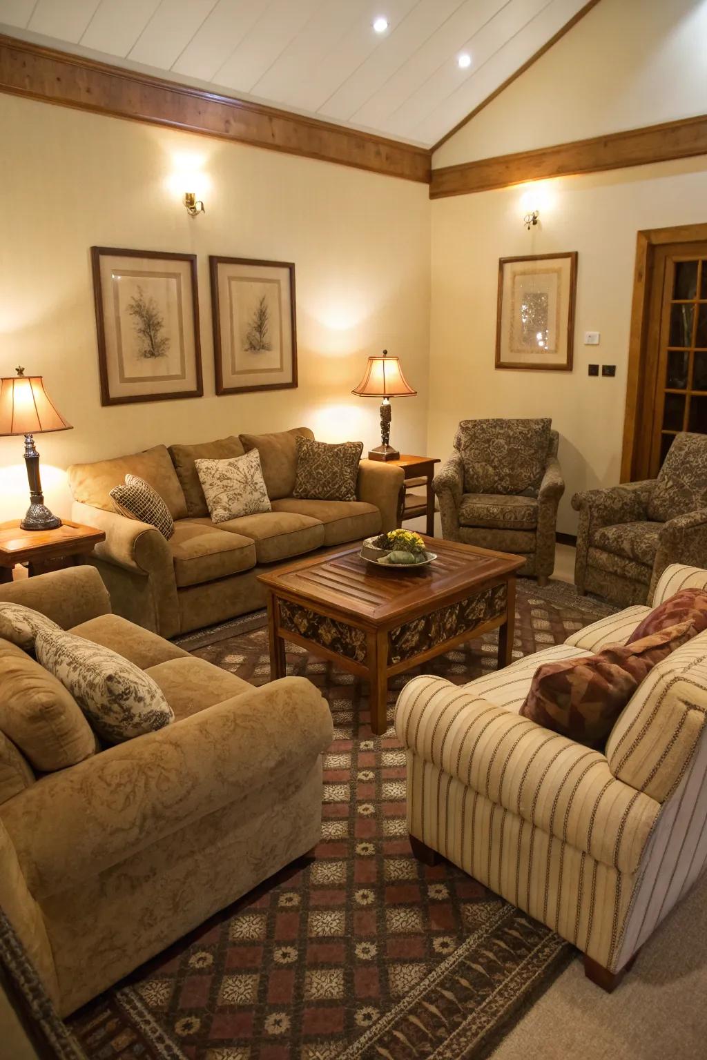 Welcoming seating designs are vital for Southern hospitality.