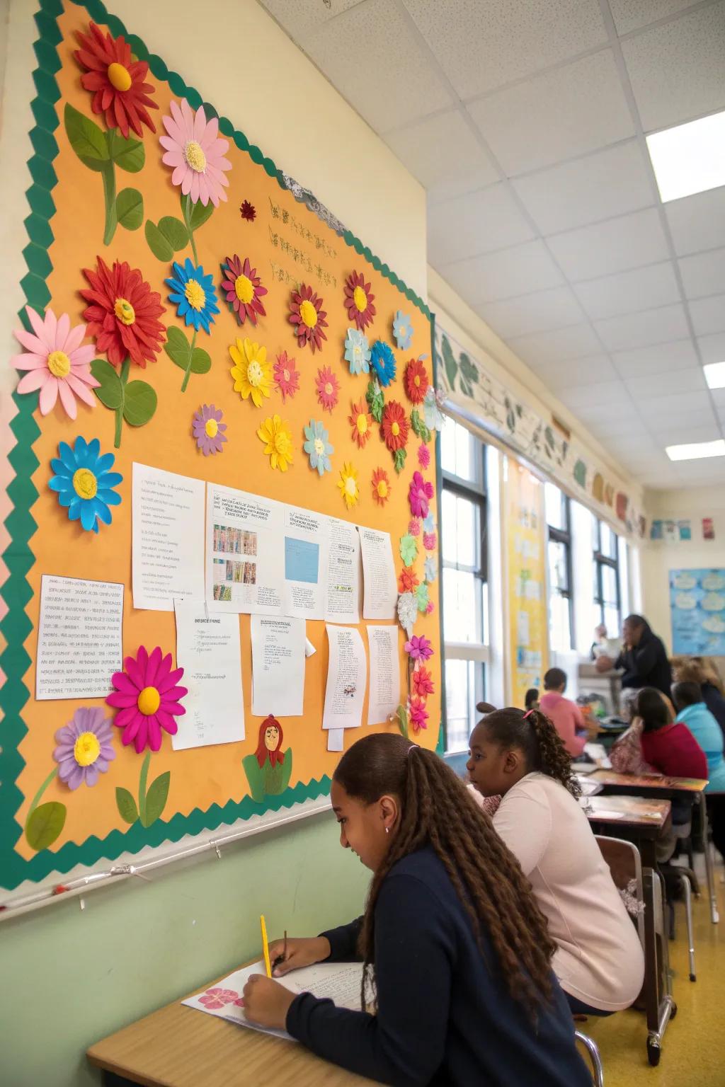 An inspirational garden spreads vibrancy and positivity throughout the area.