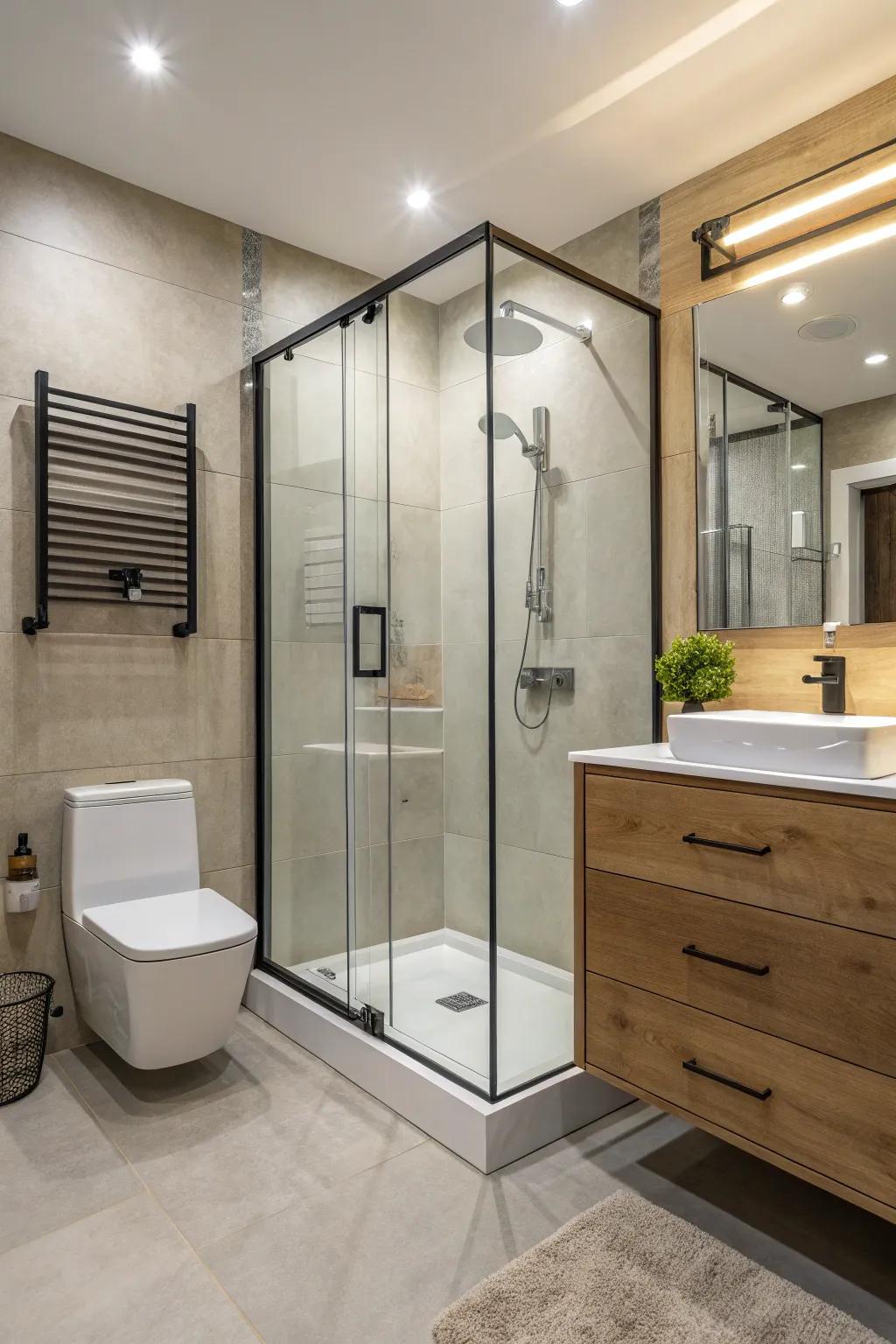 Glass enclosures provide a polished and up-to-date appearance.