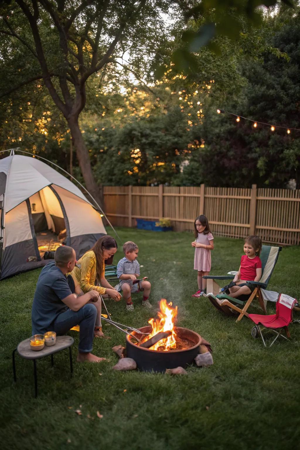 Turn your backyard into an adventurous campsite.
