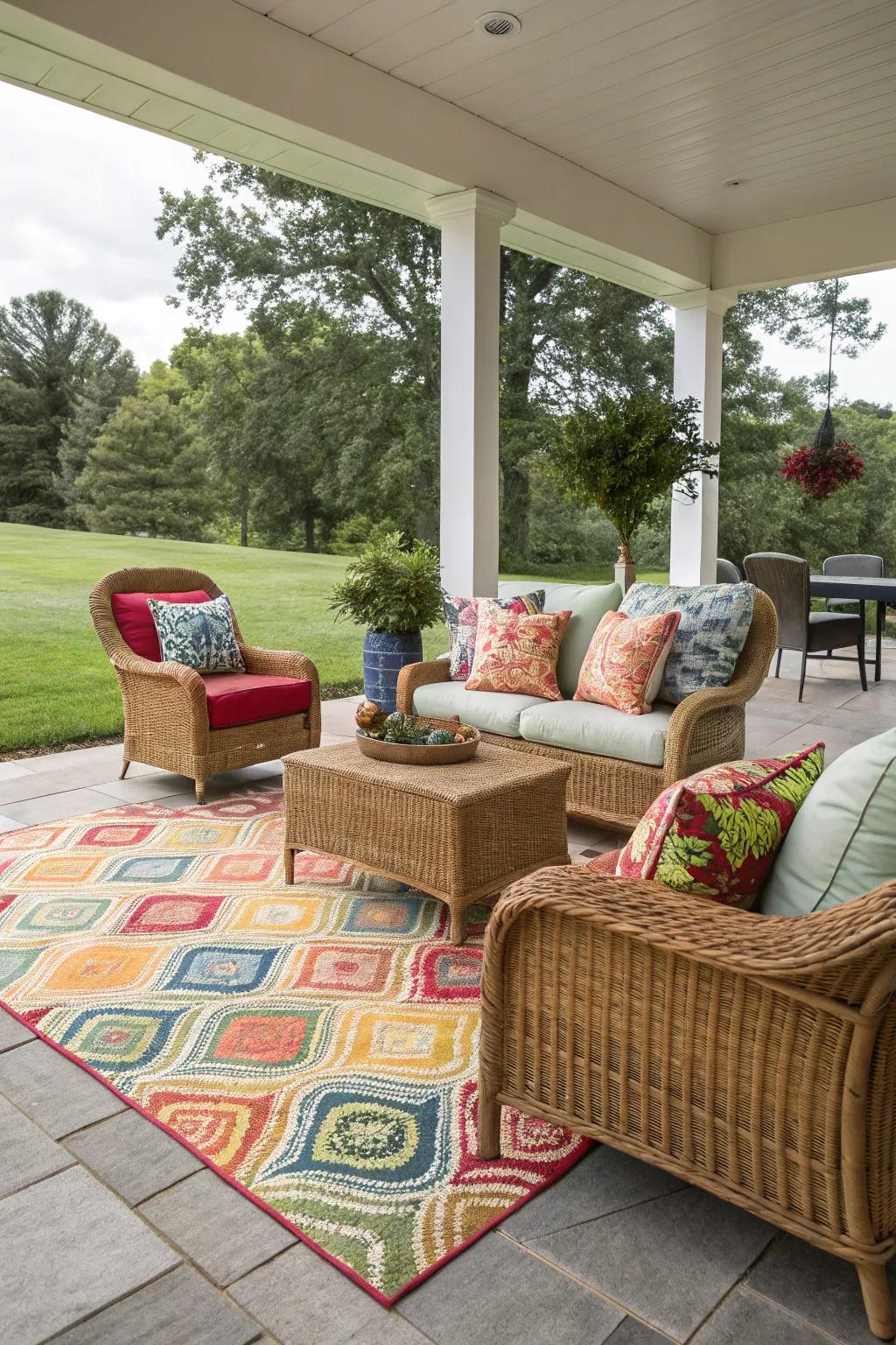 An outdoor living space ideal for summer relaxation.