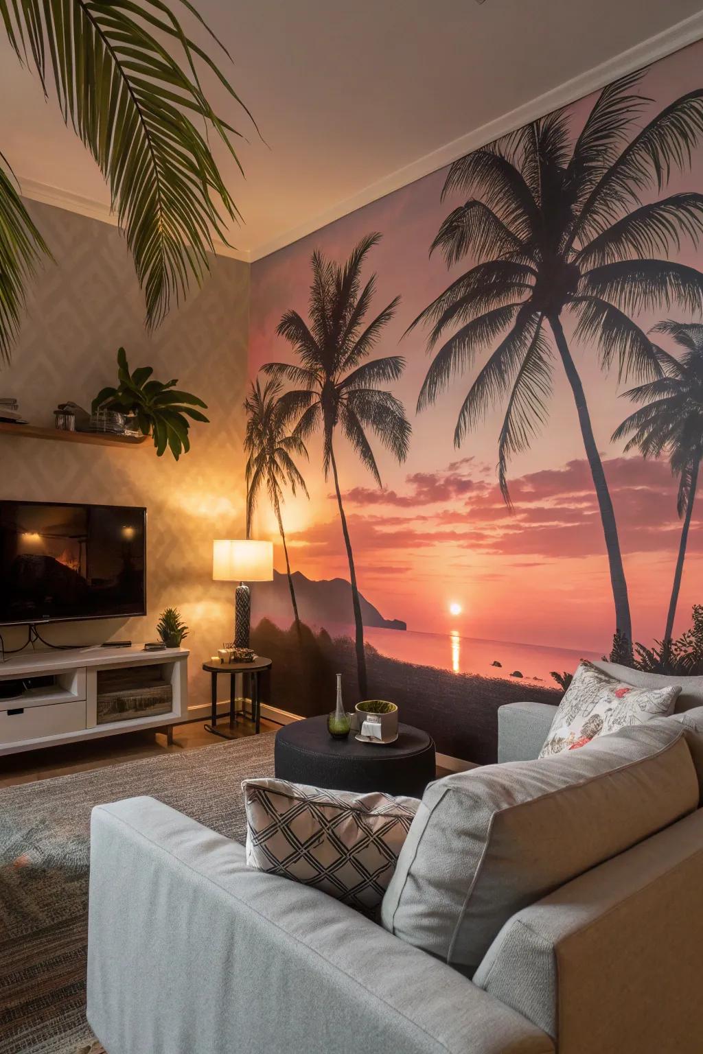 Immerse yourself in beach vibes with tropical wallpaper.