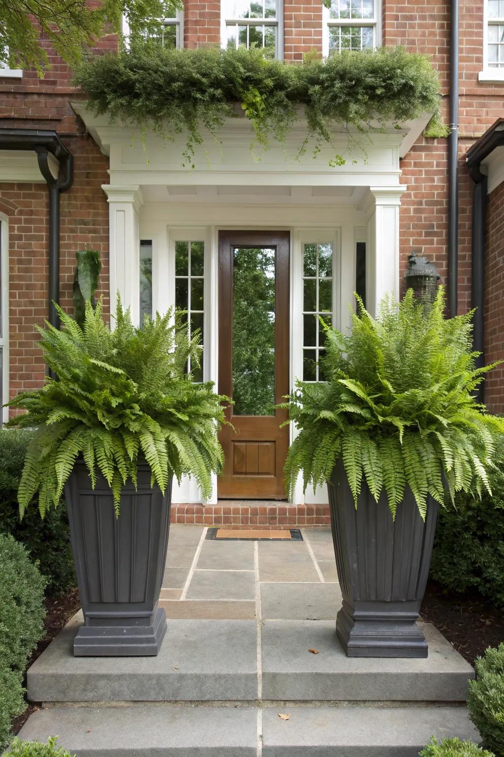 Well-proportioned flowerpots bring a sense of sophistication to any veranda.