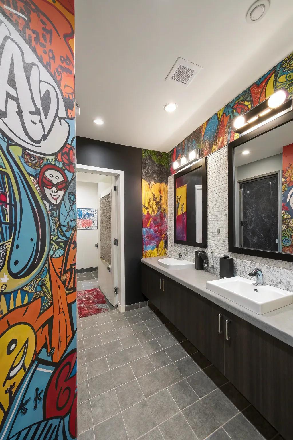 Striking colors and designs can transform a bathroom into an energetic retreat.