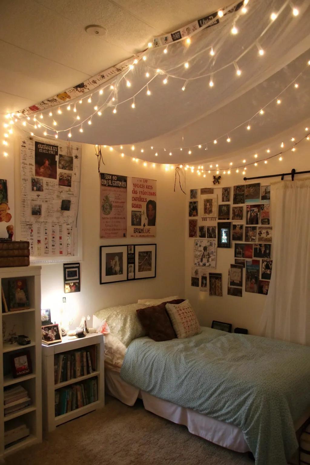 String lights lend an enchanting glow to any adolescent's space.